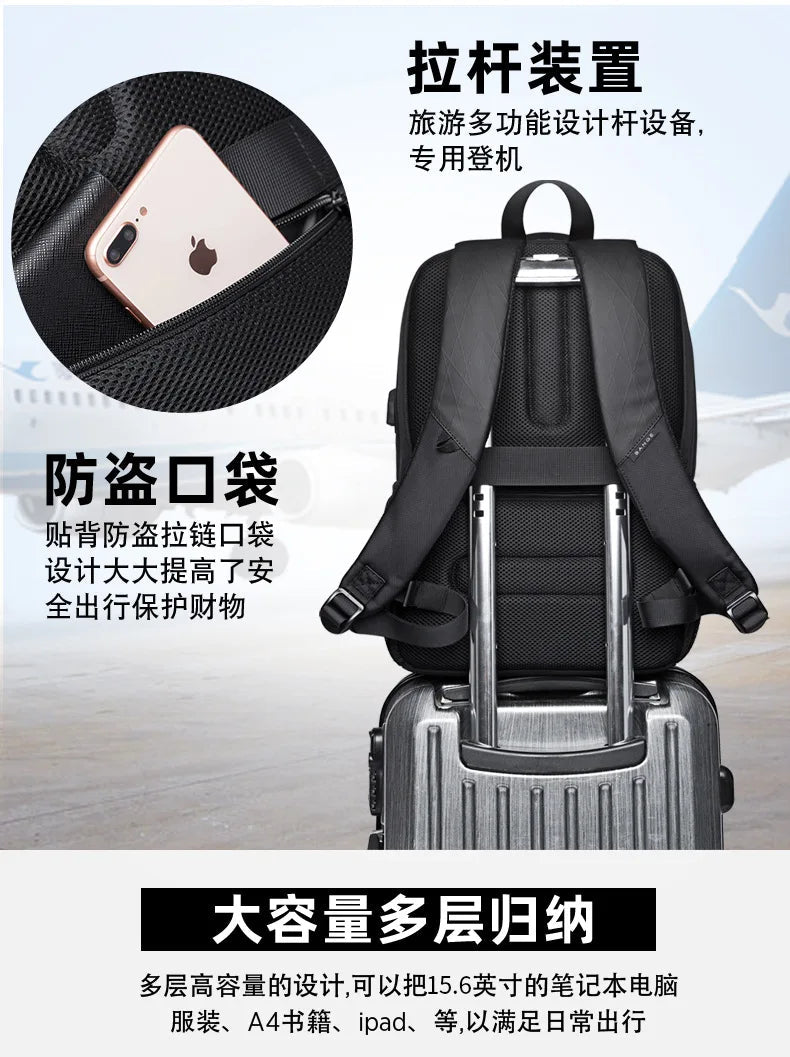 Bange Men's Designer Laptop Bag School Bags for Boys Male Motorcycle Tactical Business Sports Travel Backpack Men Trekker Essentials