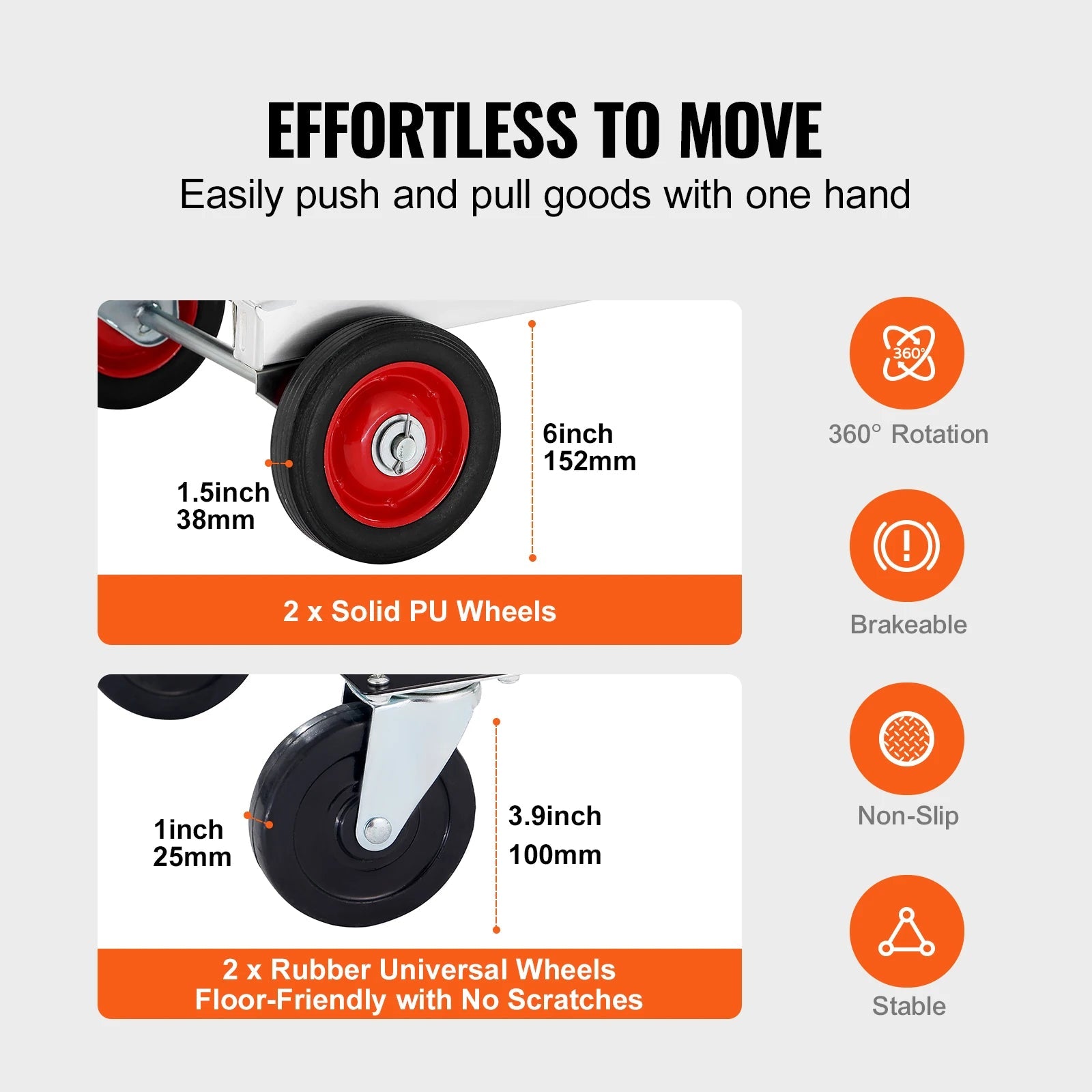 SucceBuy 400 lbs Folding Hand Truck Lightweight Dolly with Wheels Foldable Luggage Utility Cart for Warehouse Transport Moving Trekker Essentials