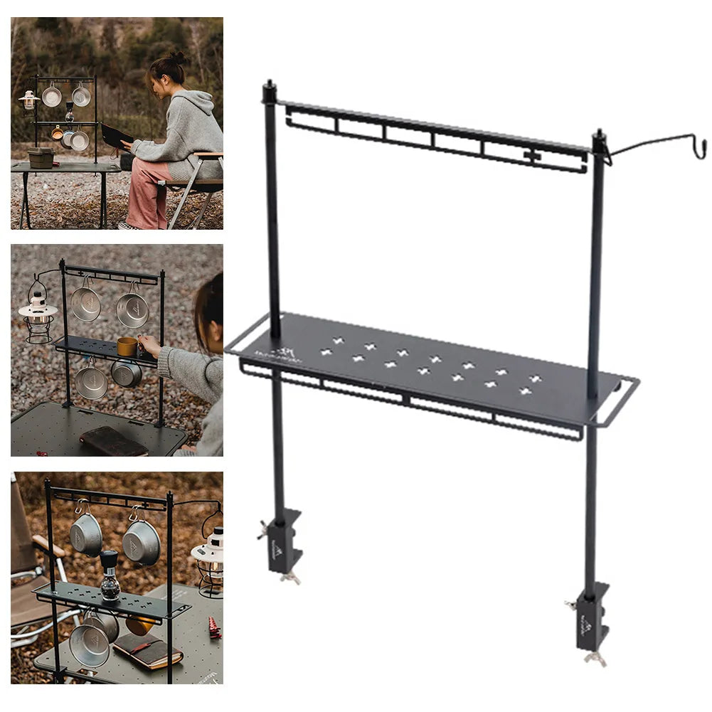 MountainHiker Camping Lantern Stand – Detachable Tabletop & Ground Light Holder, Adjustable Aluminum Alloy Lamp Bracket for Camping, Hiking & BBQ