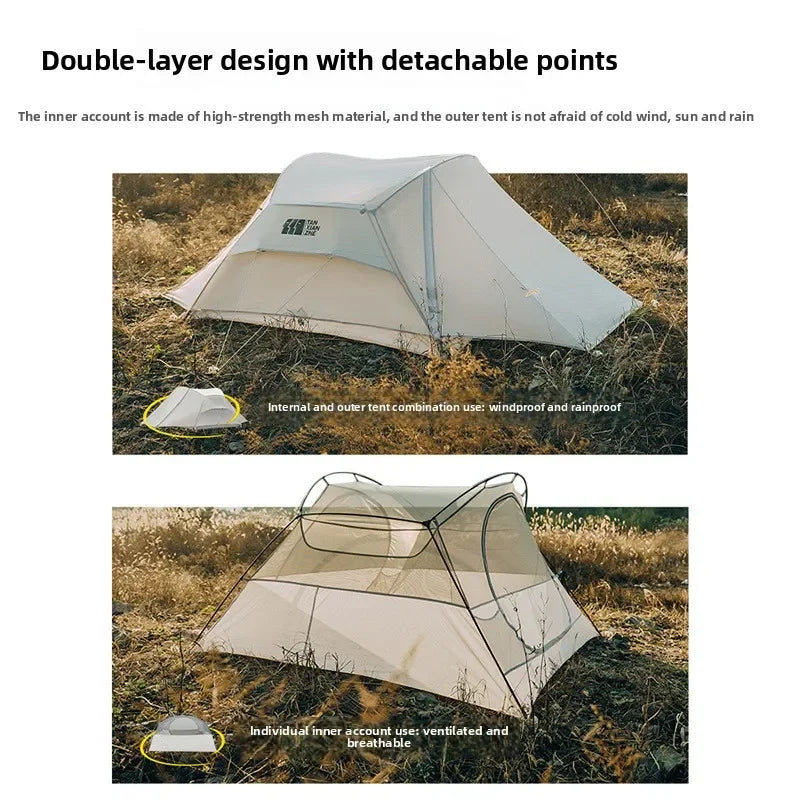 4-Season Waterproof Camping Tent – Double-Layer Rainproof Hiking Tent for Mountaineering & Outdoor Adventures