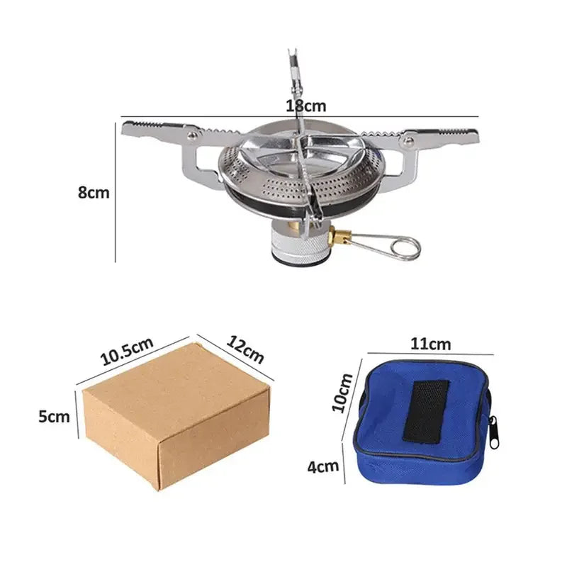 Windproof Camping Gas Stove – Portable Foldable Electronic Ignition Stove Head for Outdoor Cooking, Hiking & Mountaineering