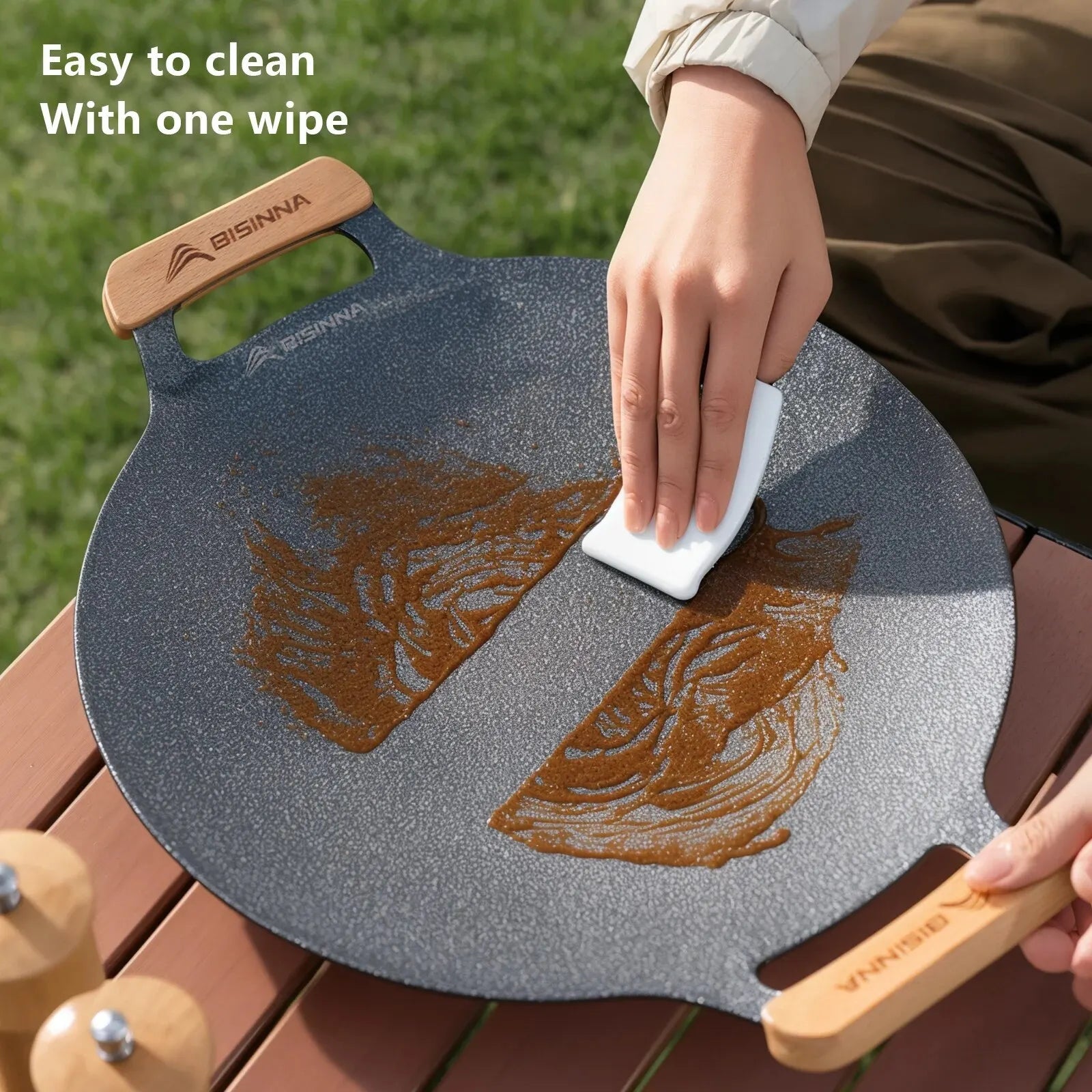 30CM Non-Stick BBQ Grill Pan – Portable Outdoor Camping Grill Plate for Stovetop & Barbecue Cooking Trekker Essentials