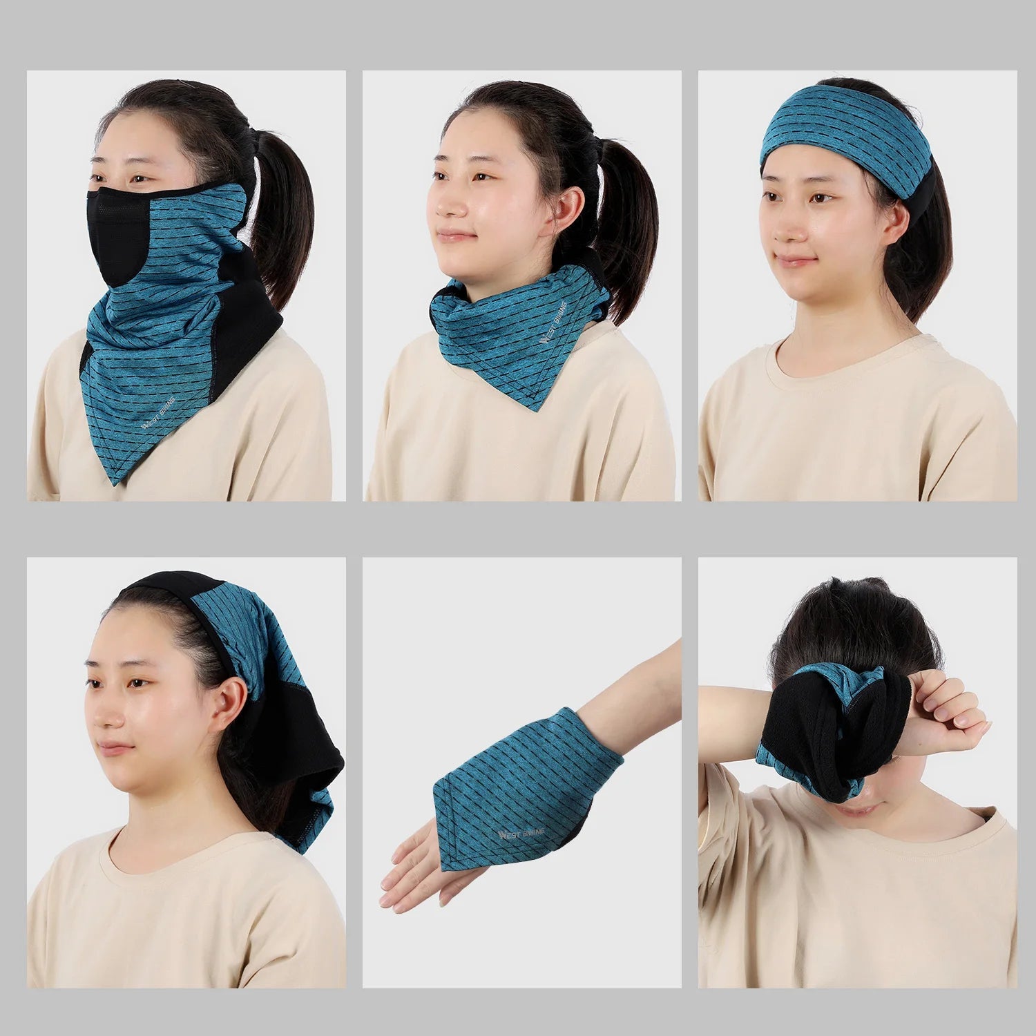WEST BIKING Winter Windproof Ski Warm Mask Fleece Running Fishing Hiking Scarf Cycling Motorcycle Neck Warmer Thermal Sport Gear Trekker Essentials
