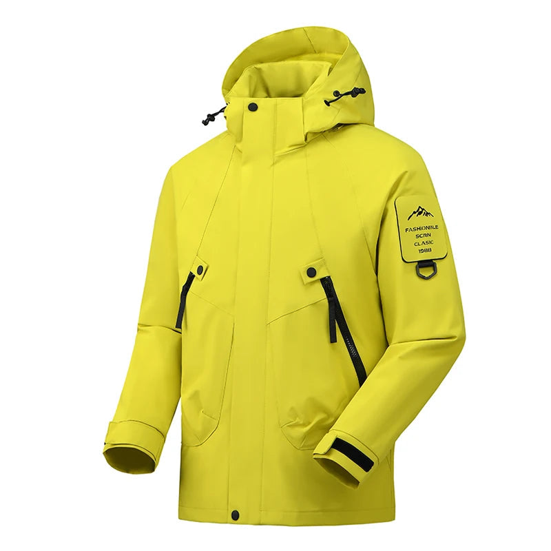 LNGXO Unisex Waterproof Outdoor Jacket Windbreaker Rain Coat for Climbing Hiking Camping Trekking Men Women Windproof Breathable Trekker Essentials