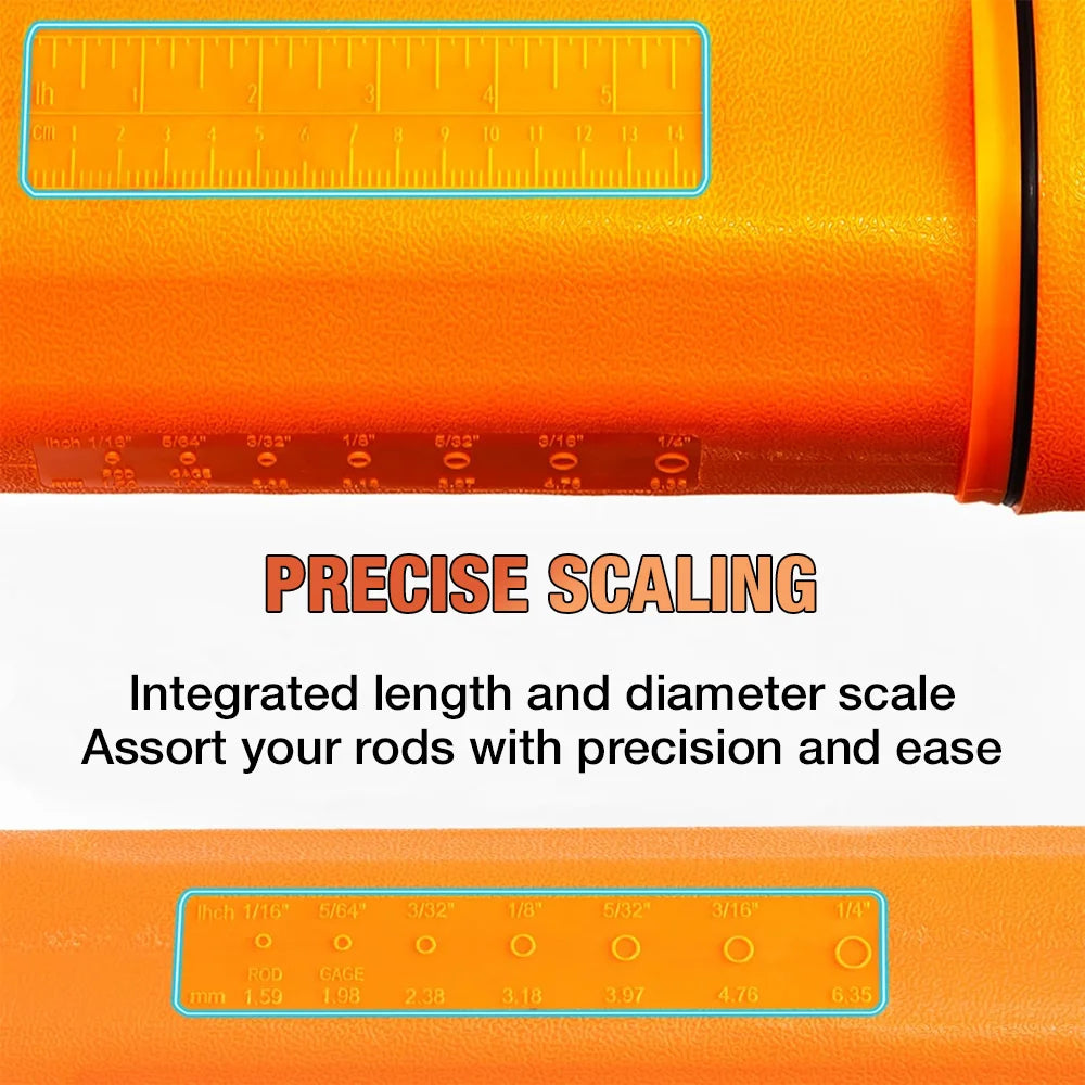 Heavy-Duty Moisture-Proof Welding Electrode Storage Tube with Belt Clip & Internal Dividers