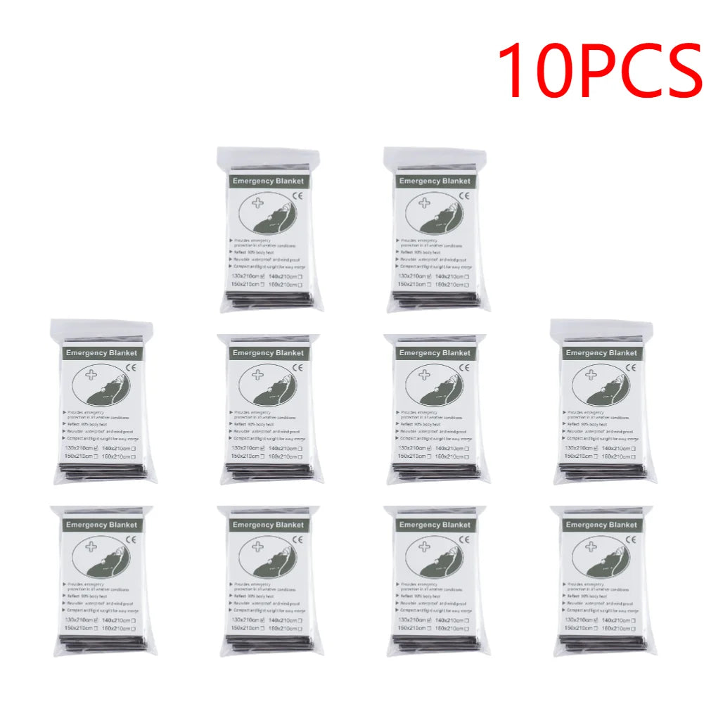 30-1PCS Emergency Rescue Blanket Outdoor Survive First Aid survival blanket Military Rescue Kit Rescue Foil Thermal Blanket ﻿ Trekker Essentials