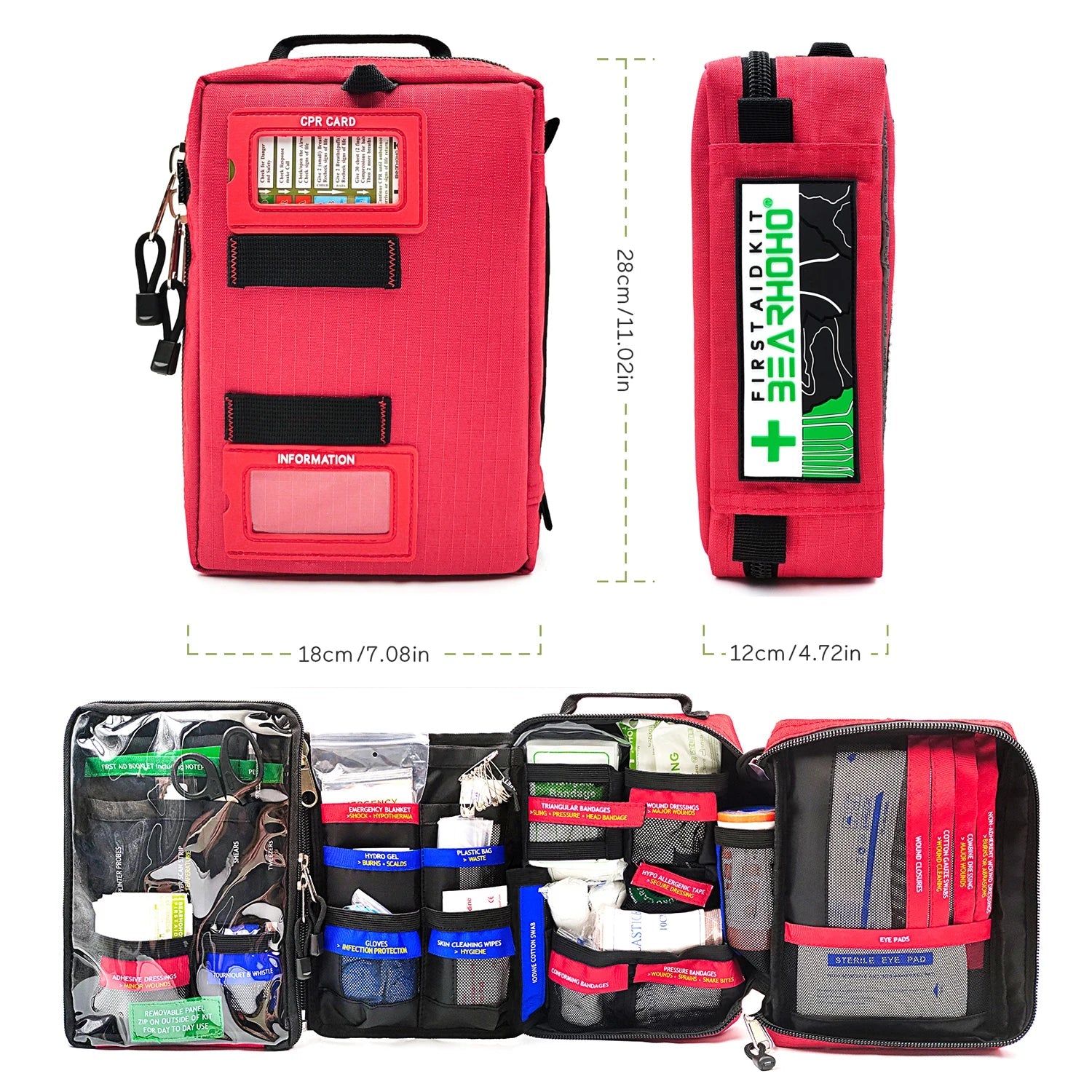 255-Piece First Aid Kit (or Empty Medical Bag) – Tactical Emergency Survival Kit for Camping, Travel & Home Trekker Essentials
