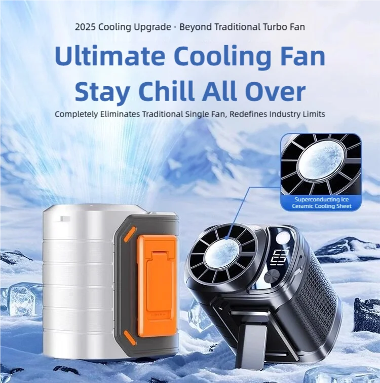 TINSOL New Portable Waist Fan with USB Charging Long Battery Life and Clamp Design for Outdoor Construction and Summer Use Trekker Essentials