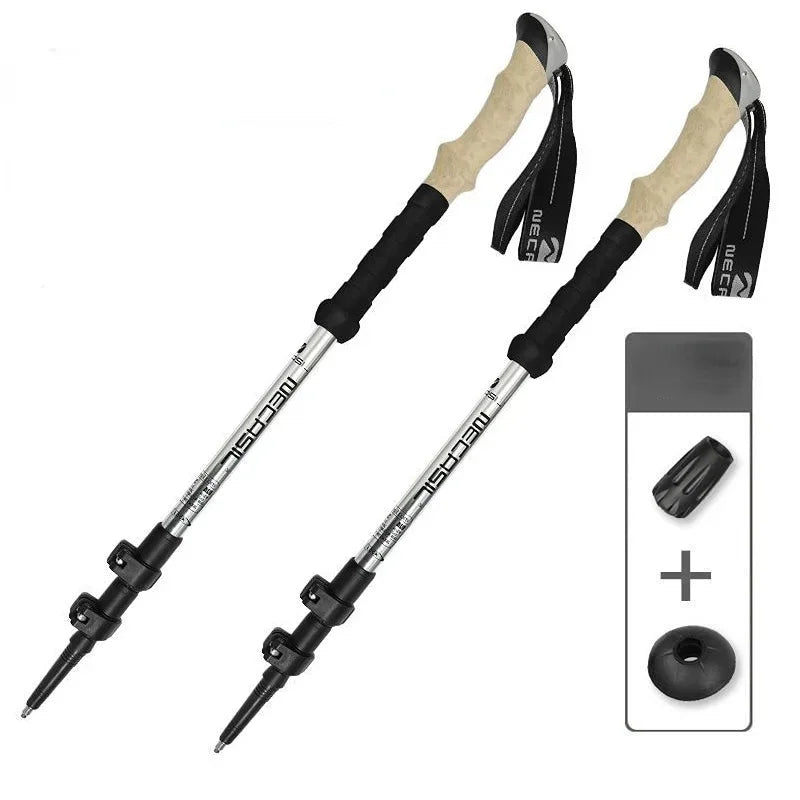 2PCS Ultralight Trekking Poles – Adjustable Aluminum Hiking Walking Sticks with Quick Lock System Trekker Essentials