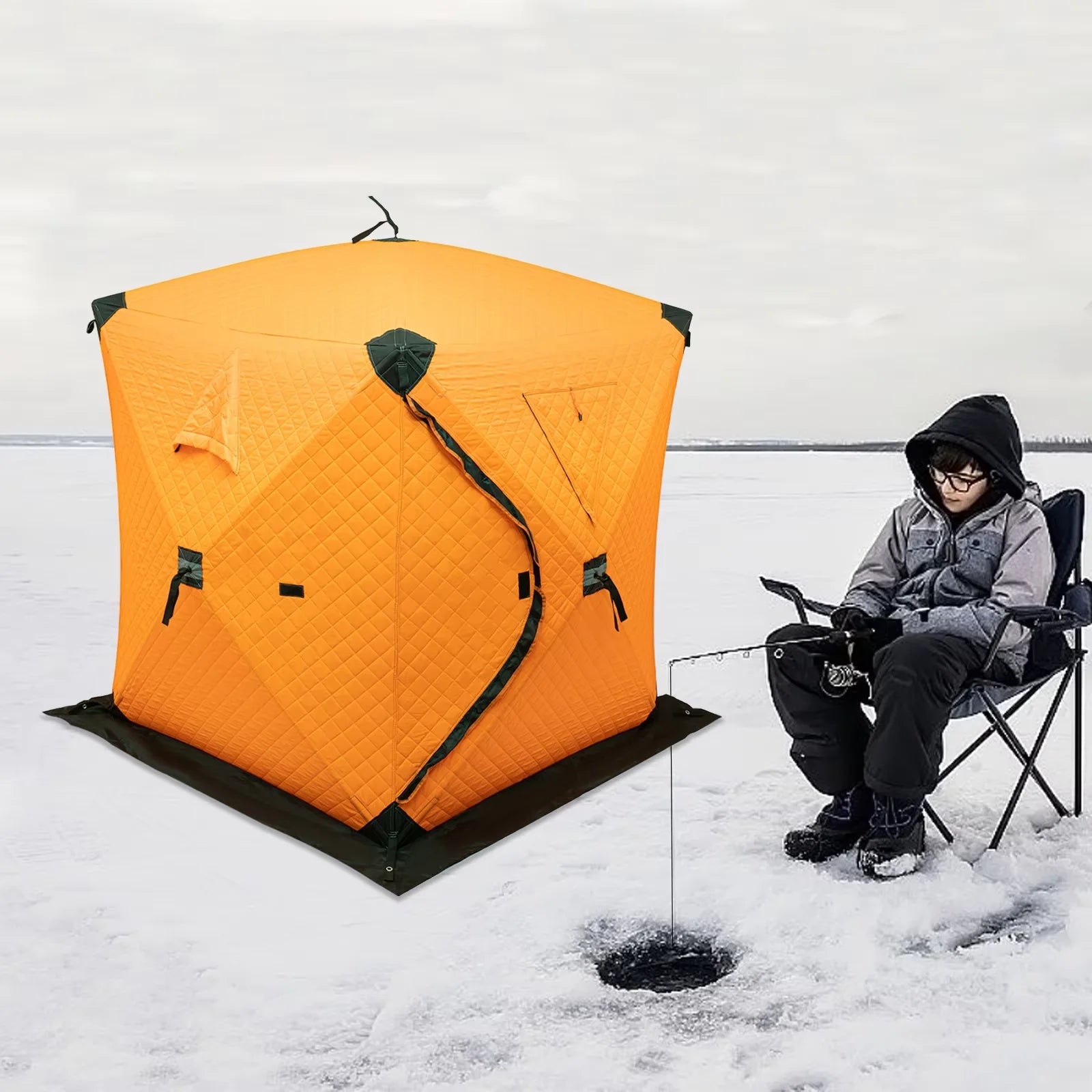 Insulated Ice Fishing Tent for 1–2 Persons – Portable Thermal Shelter – Trekker Essentials