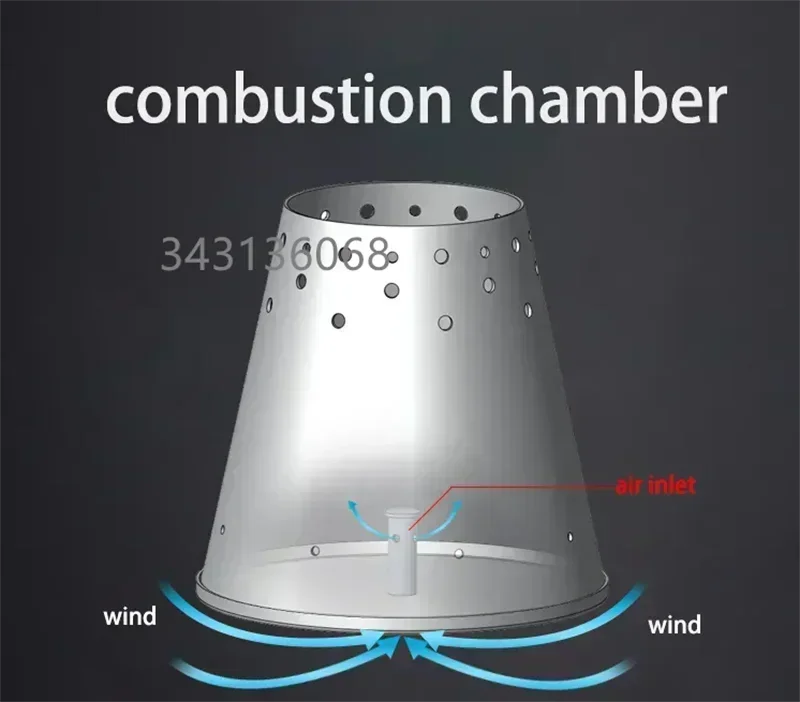 Heavy-Duty Portable Firewood Stove: Smokeless Stainless Steel Camping Stove for Cooking & Heating