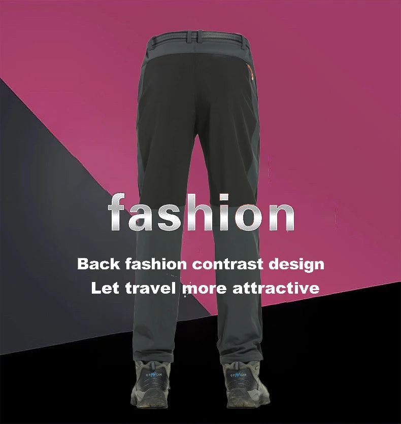 Men’s Waterproof Fleece Hiking Pants – Winter Windproof Soft Shell Outdoor Trousers for Trekking, Camping & Skiing Trekker Essentials