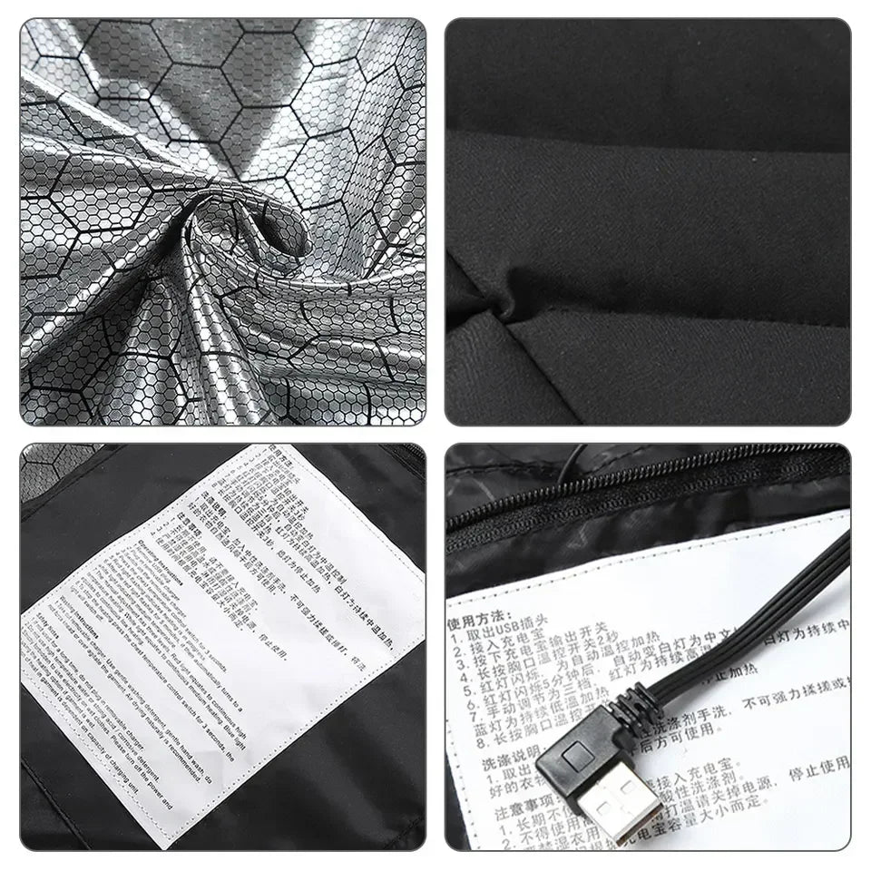 21-Zone Self-Heating Vest with USB Power | Men's & Women's Thermal Heated Jacket for Outdoor Activities