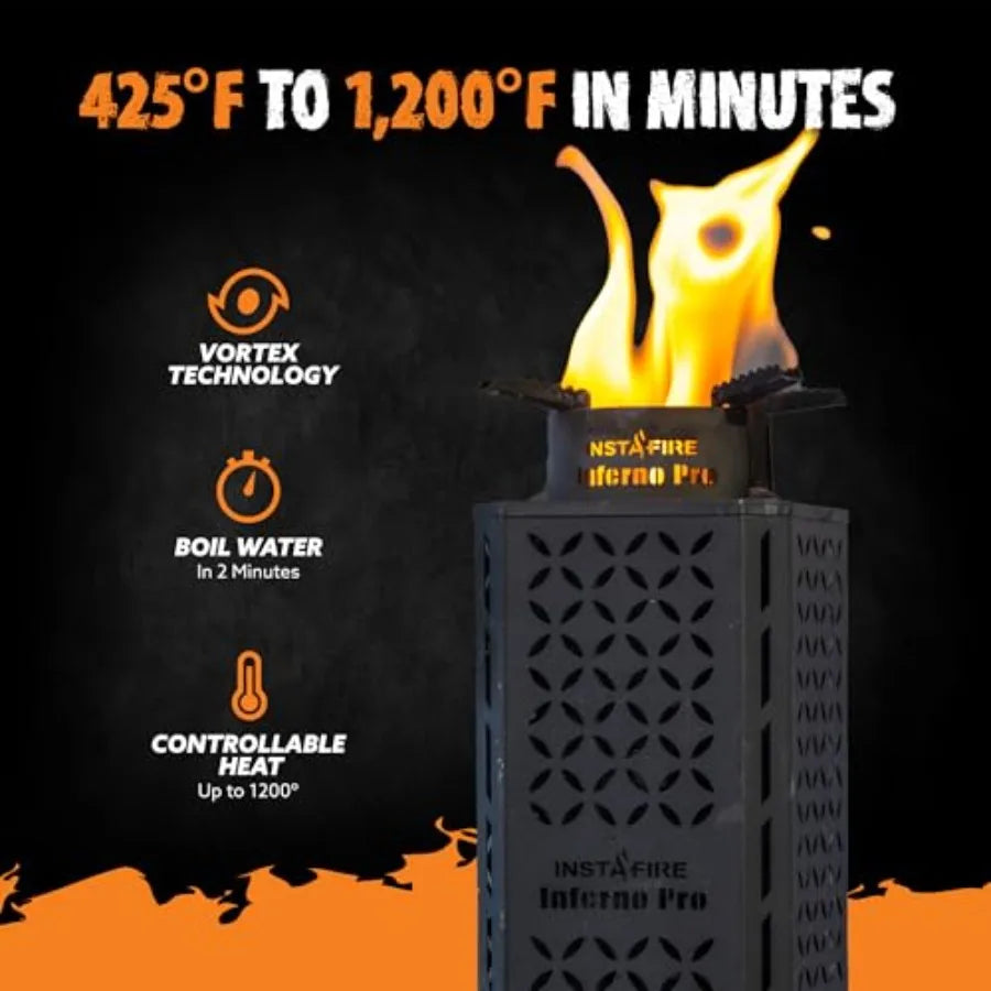 Inferno Pro Biomass Stove: Compact Outdoor Stove Reaches 1200°F for High-Heat Cooking