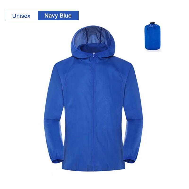 Camping Waterproof Jacket Men Women Windbreaker Men Raincoat Rain Jacket Men Waterproof Hiking Climbing Clothes Sun Protection Trekker Essentials