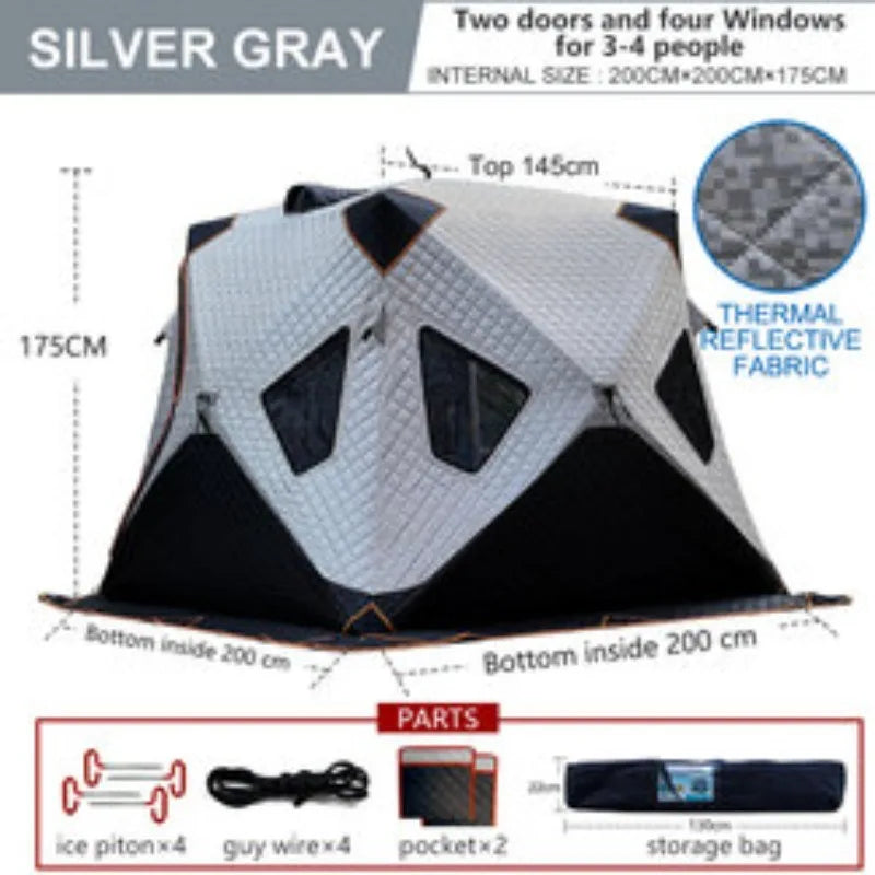 Winter Ice Fishing Outdoor Camping Tent with Cotton