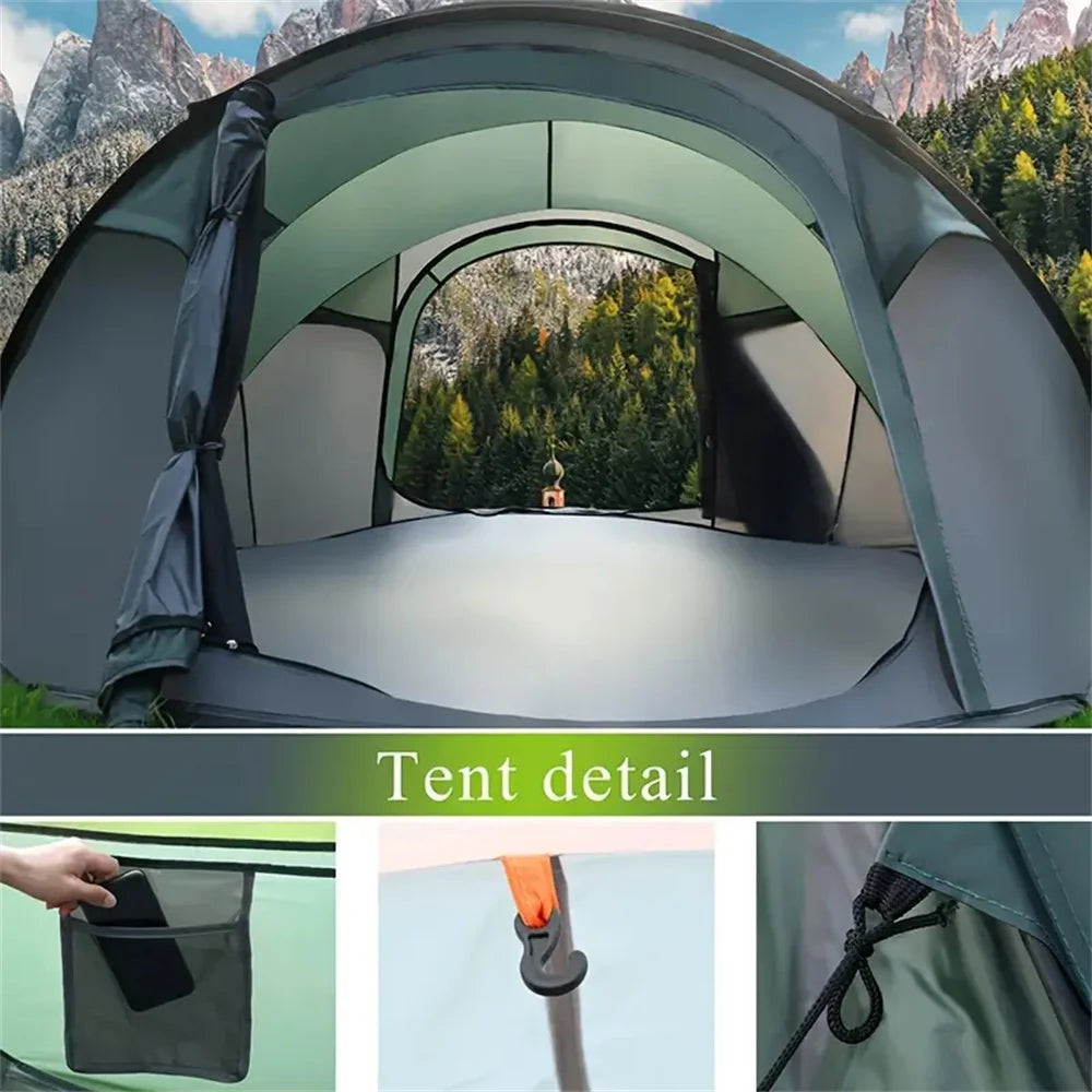 5-8 people quick opening hand throw tent waterproof camping boat tent outdoor tent fully automatic pop-up Trekker Essentials