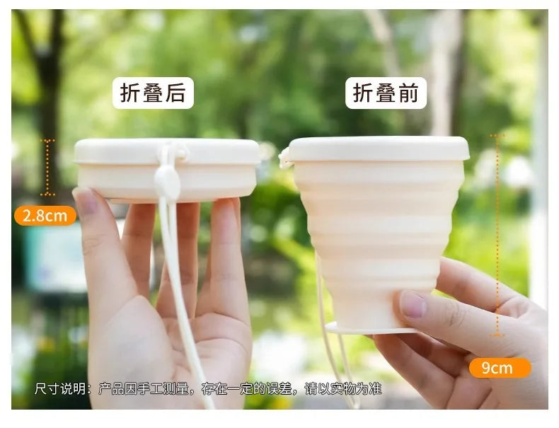 Vaso de viaje plegable: botella de agua de silicona portátil y plegable para camping, senderismo y aventuras al aire libre.