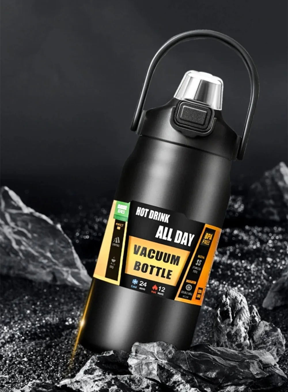 1500ml Stainless Steel Thermal Tumbler | Vacuum Insulated Travel Mug with Straw for Hot & Cold Drinks