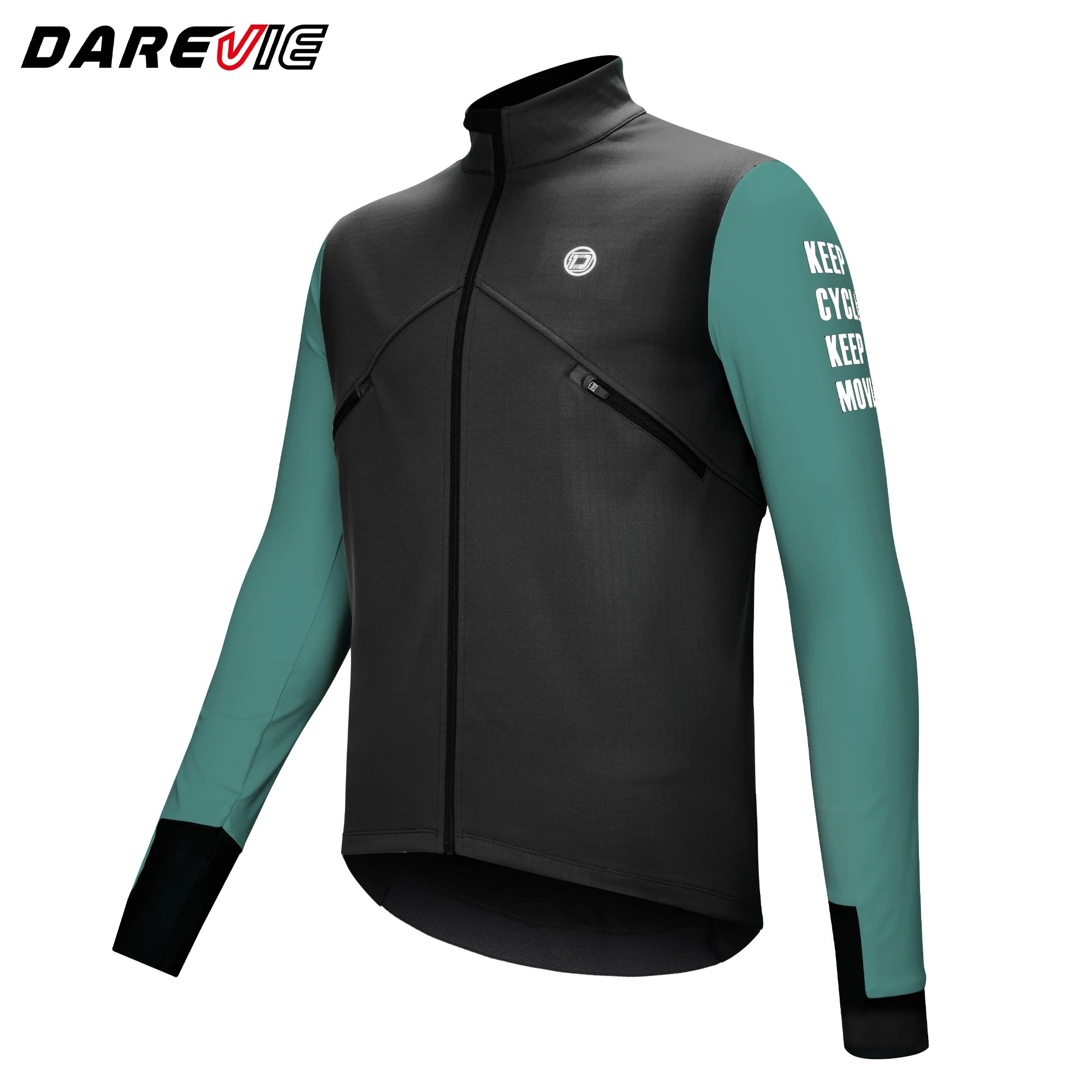 Men's Pro Cycling Jacket: Windproof Fleece Thermal Jacket with Breathable & Reflective Design