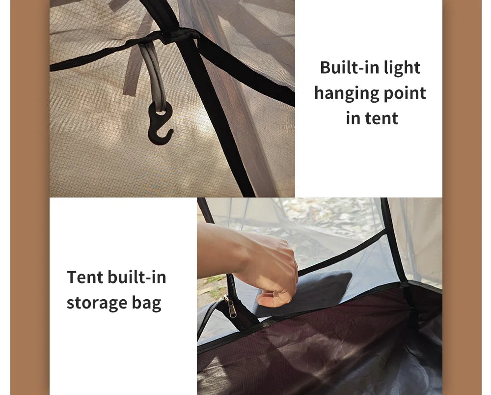 2 Person Hot Tent with Stove Jack – 4 Season Waterproof Camping Tent with Snow Skirt & Extended Vestibule Trekker Essentials