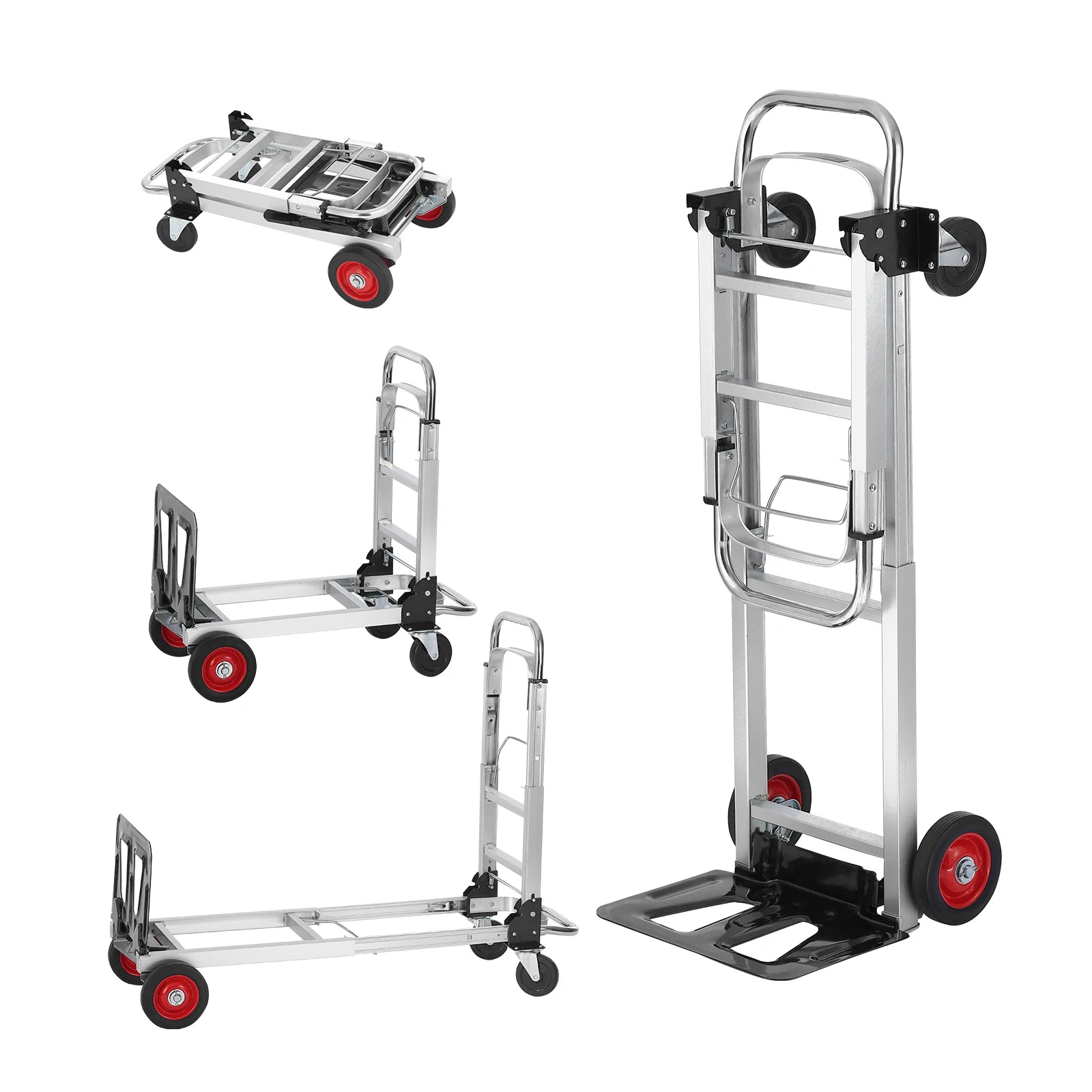 SucceBuy 400 lbs Folding Hand Truck Lightweight Dolly with Wheels Foldable Luggage Utility Cart for Warehouse Transport Moving Trekker Essentials