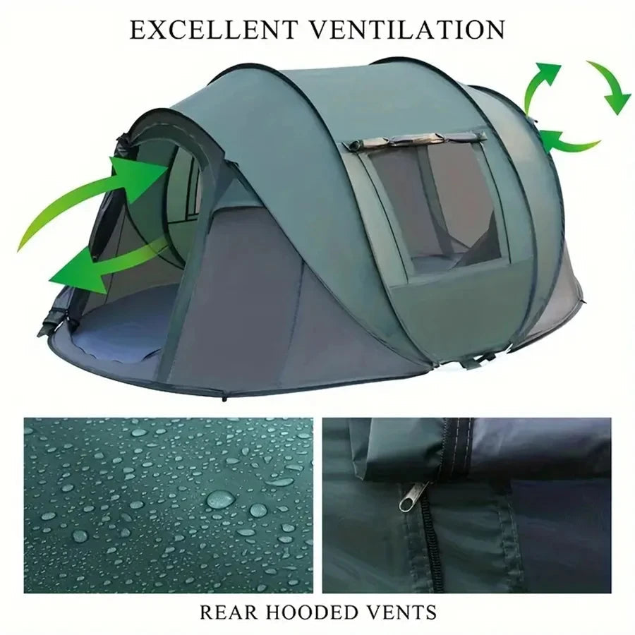 5-8 people quick opening hand throw tent waterproof camping boat tent outdoor tent fully automatic pop-up Trekker Essentials