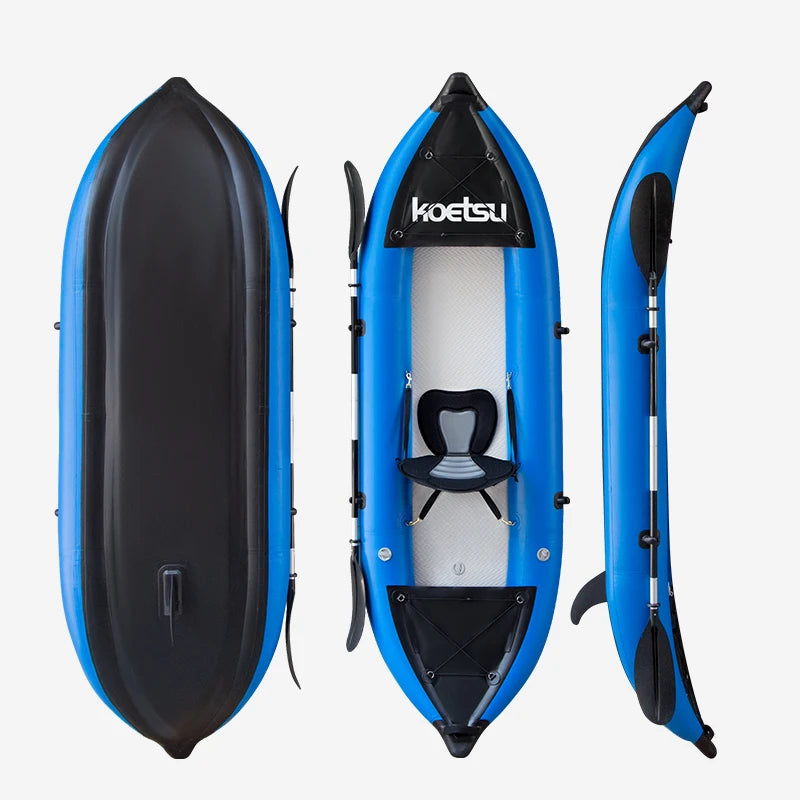 Lightweight & Stable PVC Inflatable Kayak for Single or Tandem Adventures