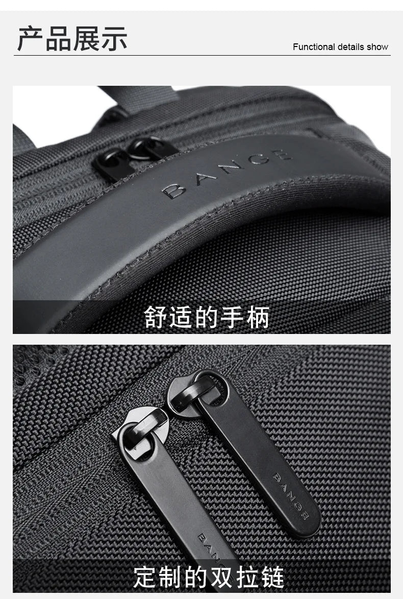 Bange Men's Designer Laptop Bag School Bags for Boys Male Motorcycle Tactical Business Sports Travel Backpack Men Trekker Essentials