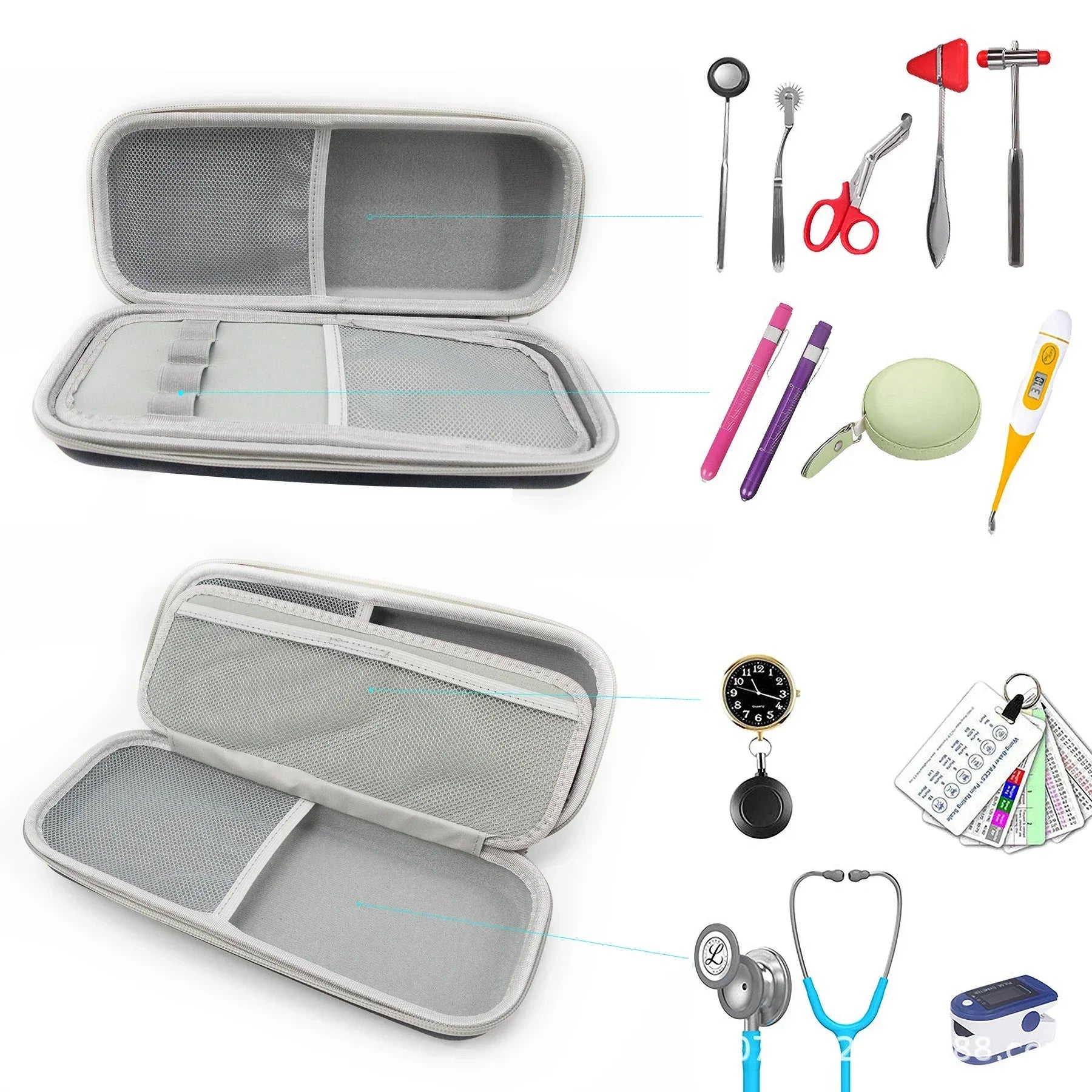 Portable Medical Storage Case – Hard Shell EVA First Aid Organizer for Stethoscope & Emergency Supplies Trekker Essentials