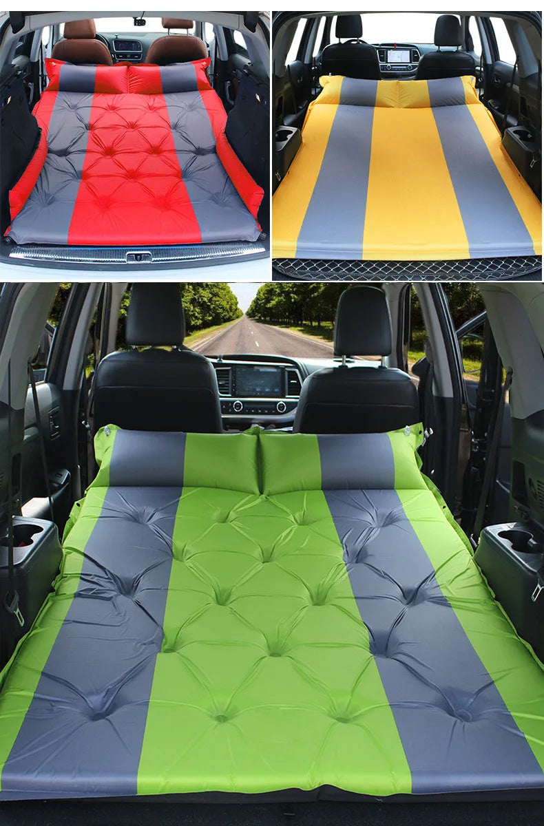 Car Automatic Iatable Bed SUV Car Folding Air Mattress Portable Back Seat Blow-up Sleeping Pad For Vehicle Trunk Travel Camping