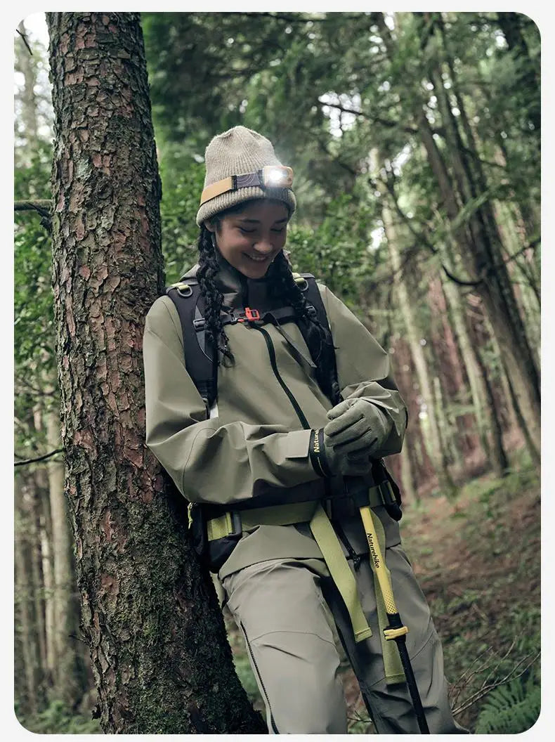 Naturehike Waterproof Hooded Jacket Hiking Hardshell Coat Camping Windbreaker Fishing Raincoat Patchwork Outer Protective Layer Trekker Essentials