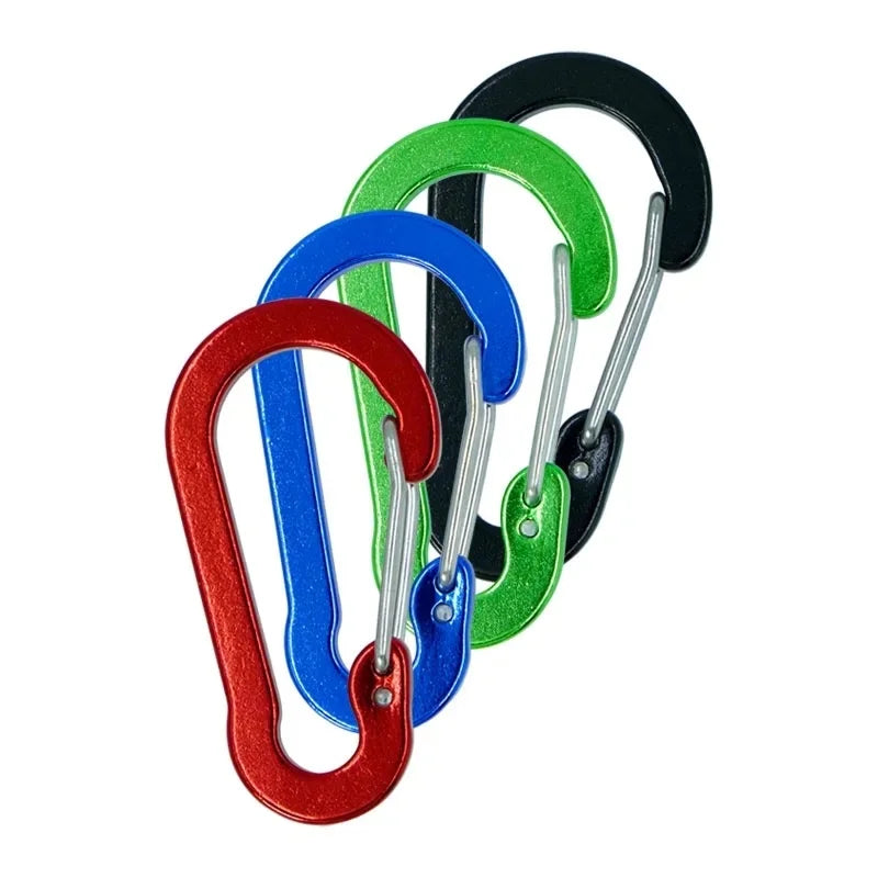 12-Piece Heavy Duty Carabiner Clip Set - Rustproof Aluminum & Stainless Steel Hooks for Camping, Hiking, Keys & Outdoor Gear