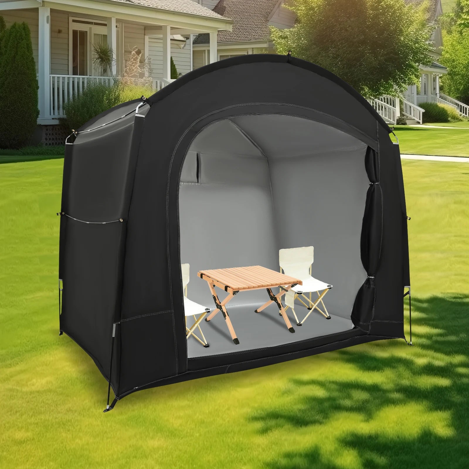 Portable Outdoor Bike Tent Travel Bike Storage Tent with Carry Bag Fits 3-4 Bikes for Bicycle Storage, Camping & Outdoor Equipment Trekker Essentials