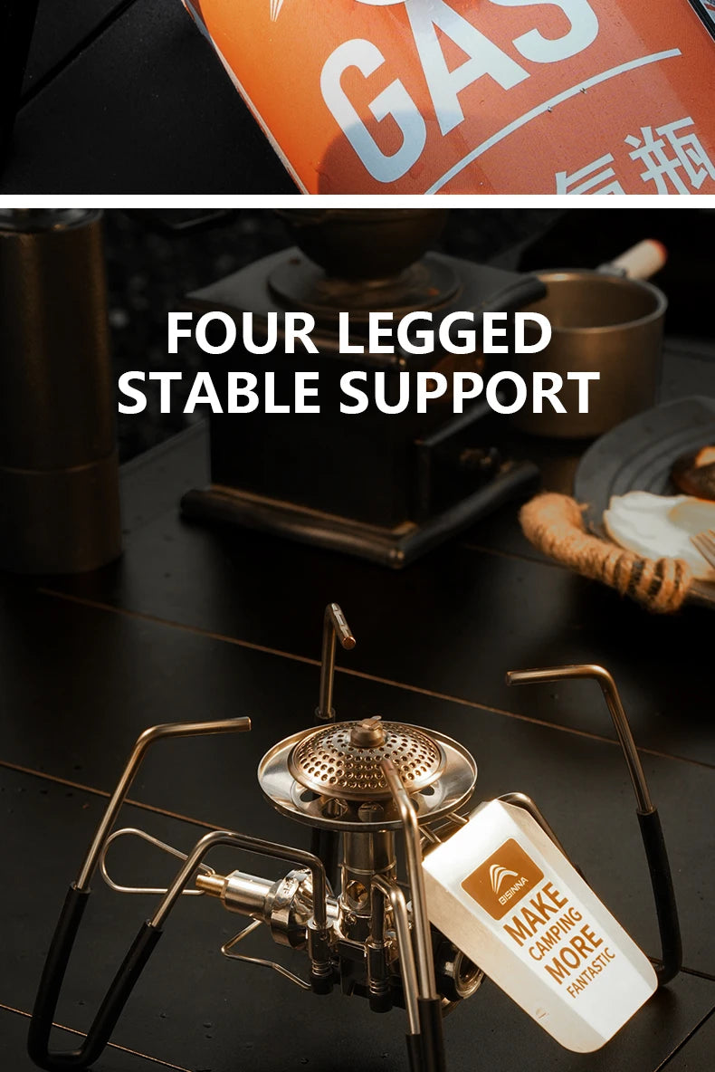 3300W Portable Folding Spider Camping Stove with Piezo Ignition