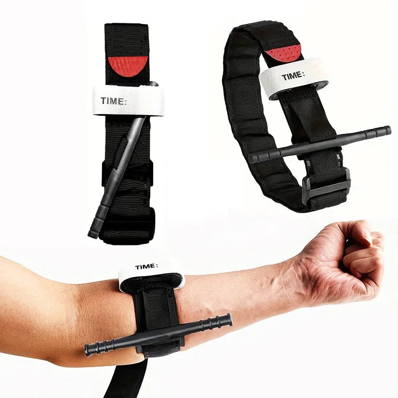 95cm 10pcs/set Emergency Belt Tourniquet Adjustment Buckle Medical Survival Combat Tactical Tourniquets Outdoor Exploration Trekker Essentials