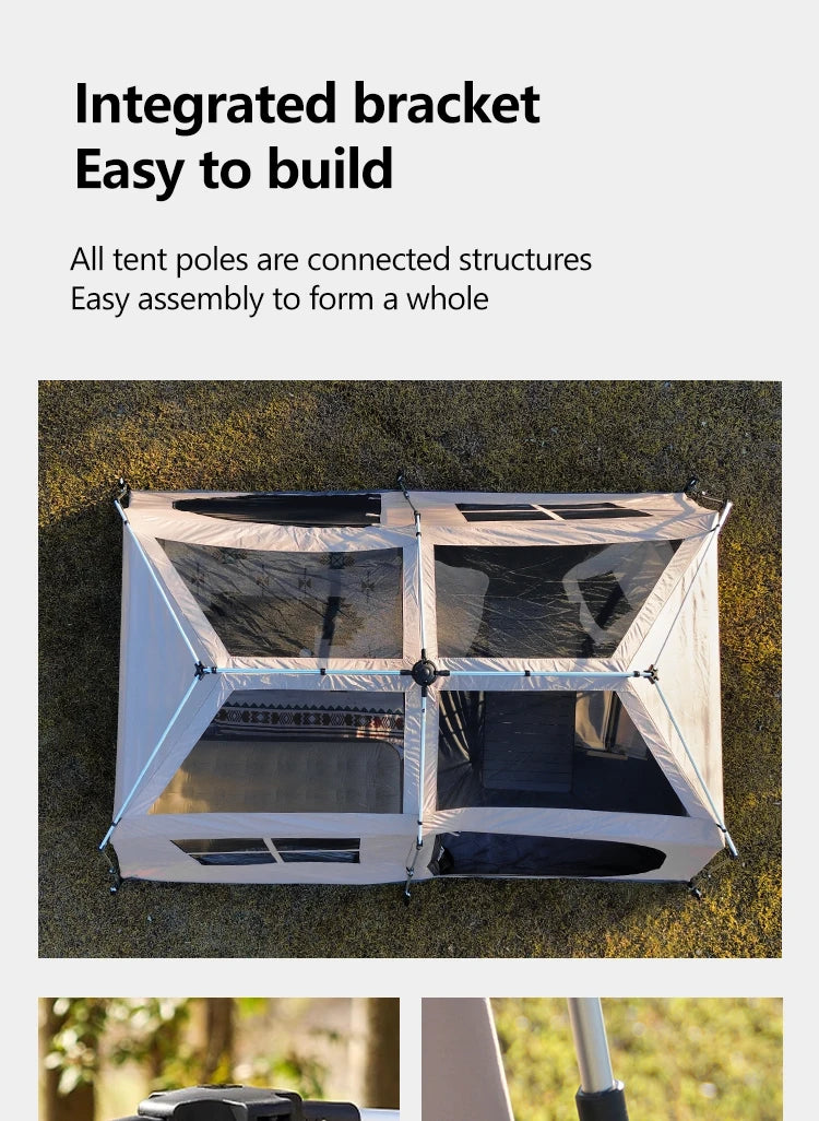 Fully Automatic Quick Open Two-Room Camping Tent – Waterproof 4-8 Person Cabin Tent for Outdoor Overnight Stays