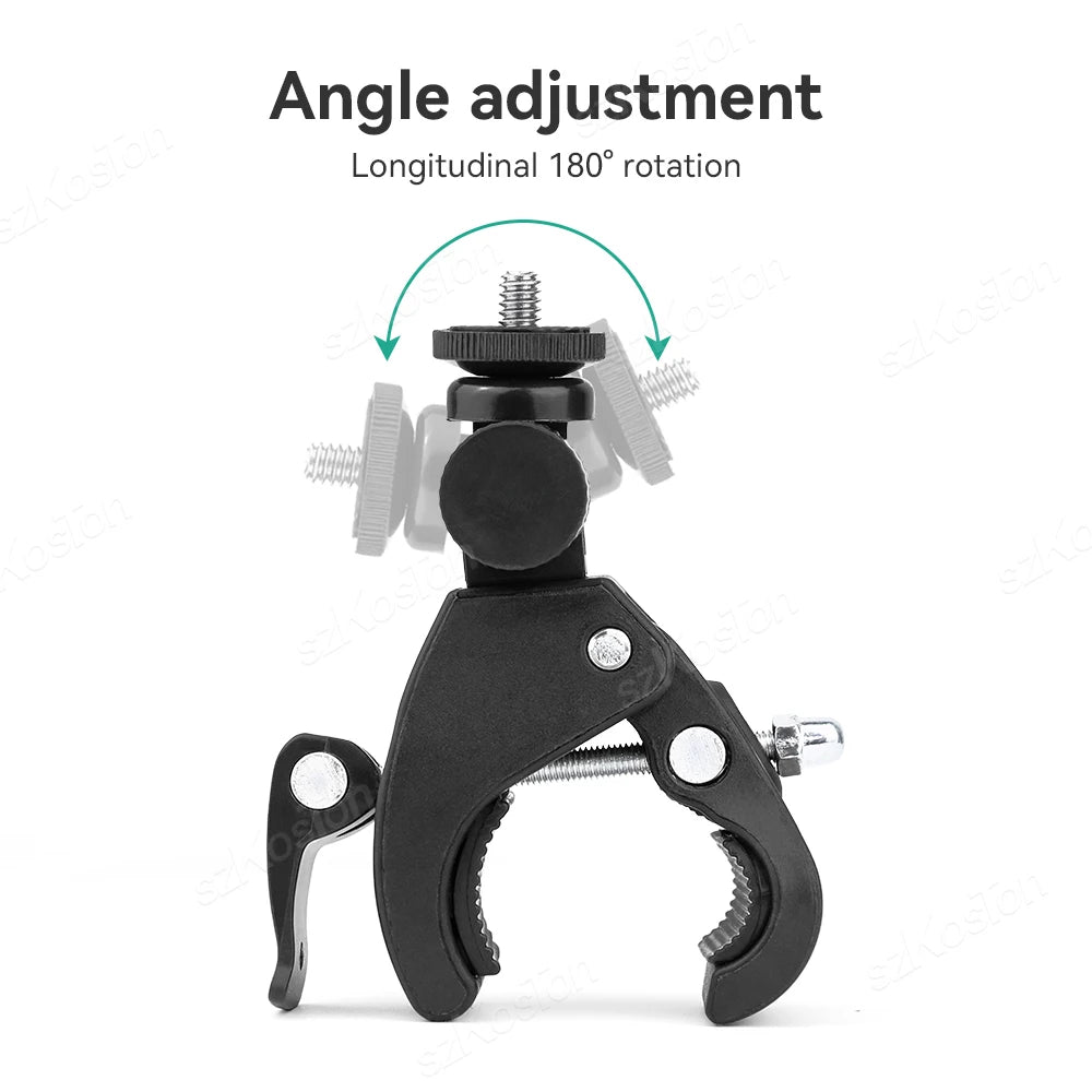 Soporte universal para manillar de bicicleta para cámaras de acción y accesorios