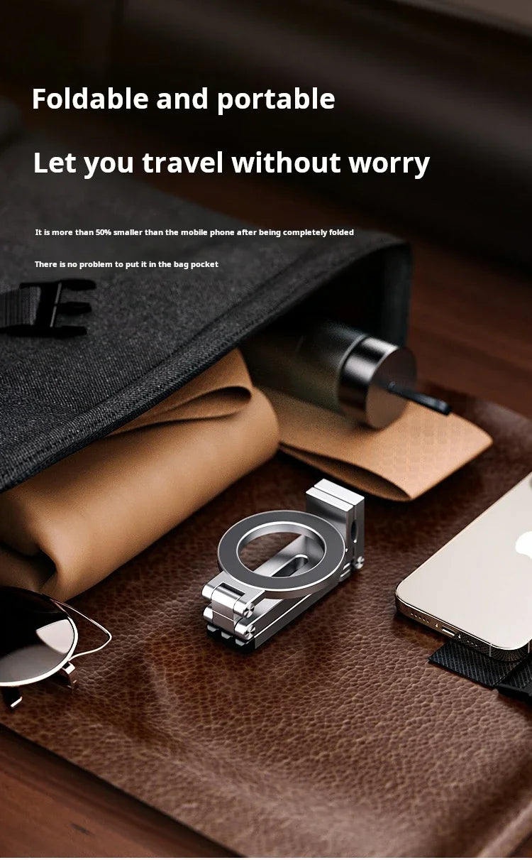 Magnetic Phone Tripod Stand - 360° Foldable Holder for iPhone & Android
