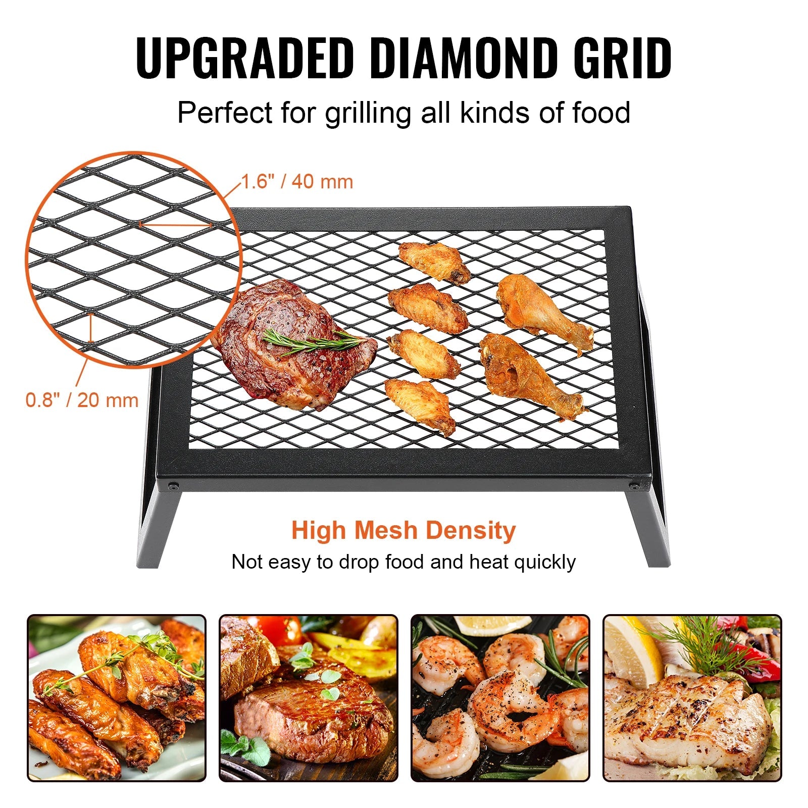 SucceBuy 18/24in Barbecue Charcoal Grill Outdoor Home Appliance for Outdoor Cooking Camping Picnics Beach Trekker Essentials