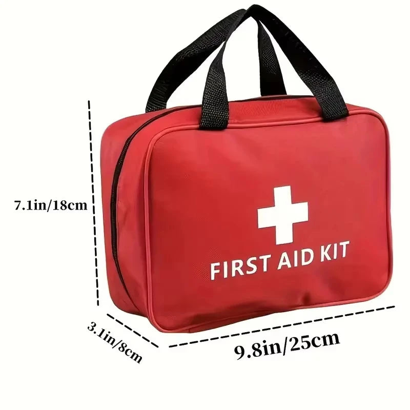 184pcs First Aid Kit, Multi-purpose Emergency Medical Supplies Portable Medical Bag, For Outdoor Hiking, Camping And More Rescue Trekker Essentials