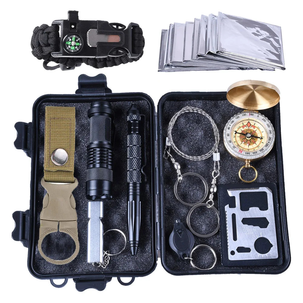 Car Emergency Survival Kit with Window Breaker – Portable First Aid & Safety Tool for Travel, Camping & Road Trips Trekker Essentials