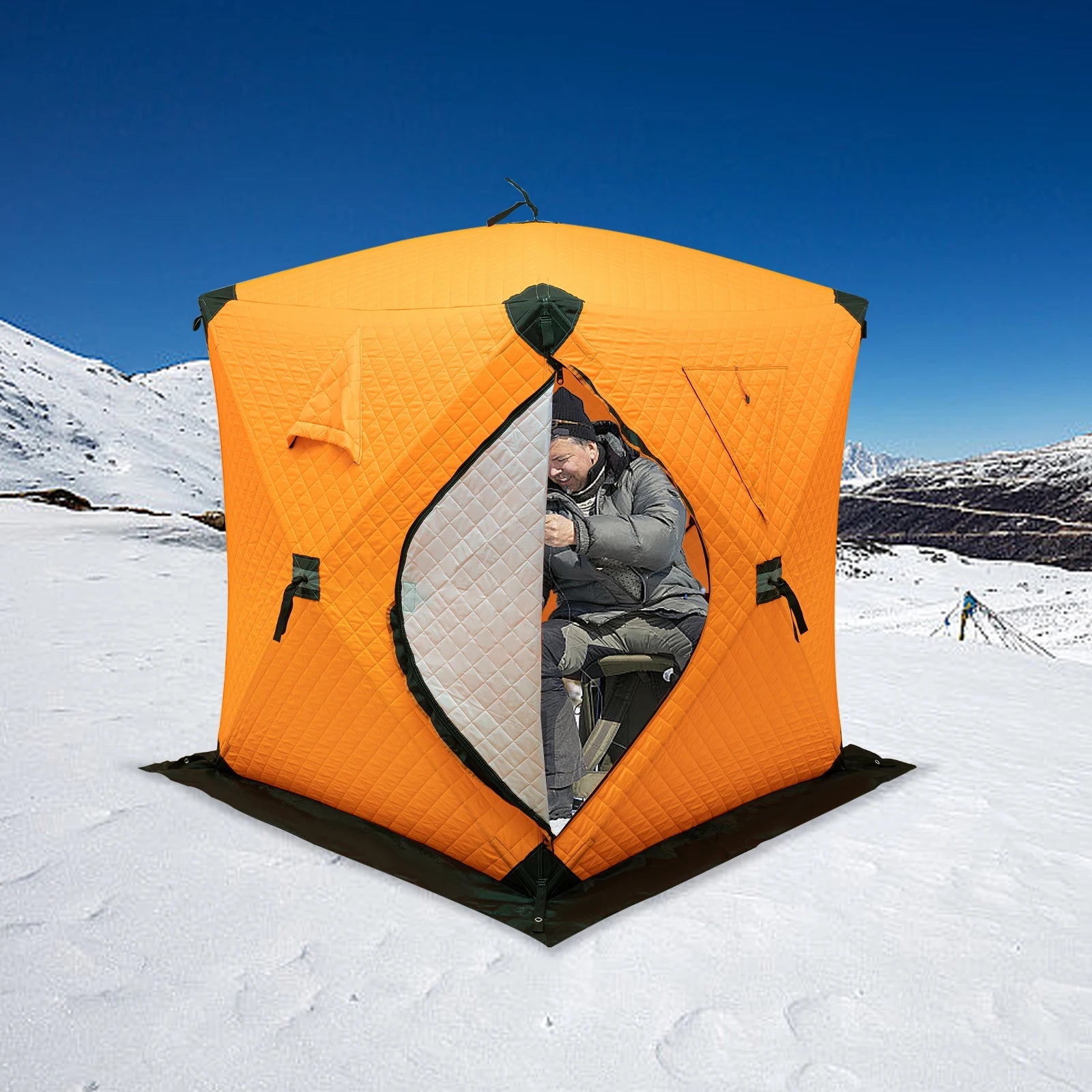 Insulated Ice Fishing Tent for 1–2 Persons – Portable Thermal Shelter Windproof Winter Camping Tent Trekker Essentials