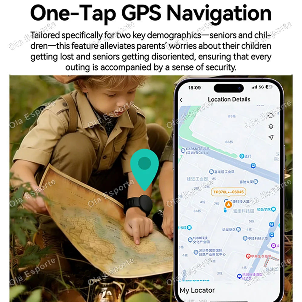 2026 Tracking Wristband Find Anti-Loss Kid Tracker Required Track History Precise Location Tracking One-Click Navigation via App Trekker Essentials