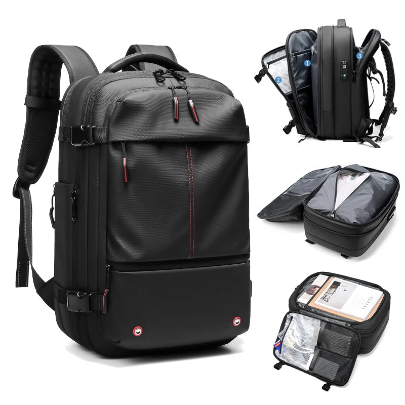 Travel Men 17 inch Laptop Backpack vacuum compression Backpack Business Large Capacity school Backpack expand outdoor backpack Trekker Essentials
