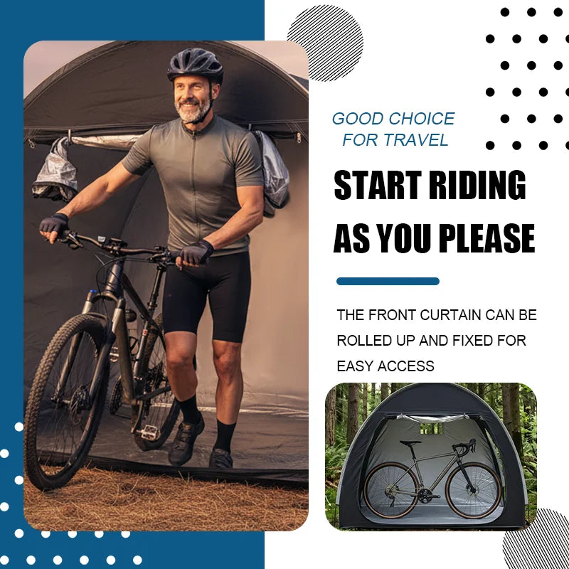 Portable Bike Shelter Storage Tent – Aluminum Alloy Frame, Oxford Fabric, Weatherproof Bicycle Cover Trekker Essentials