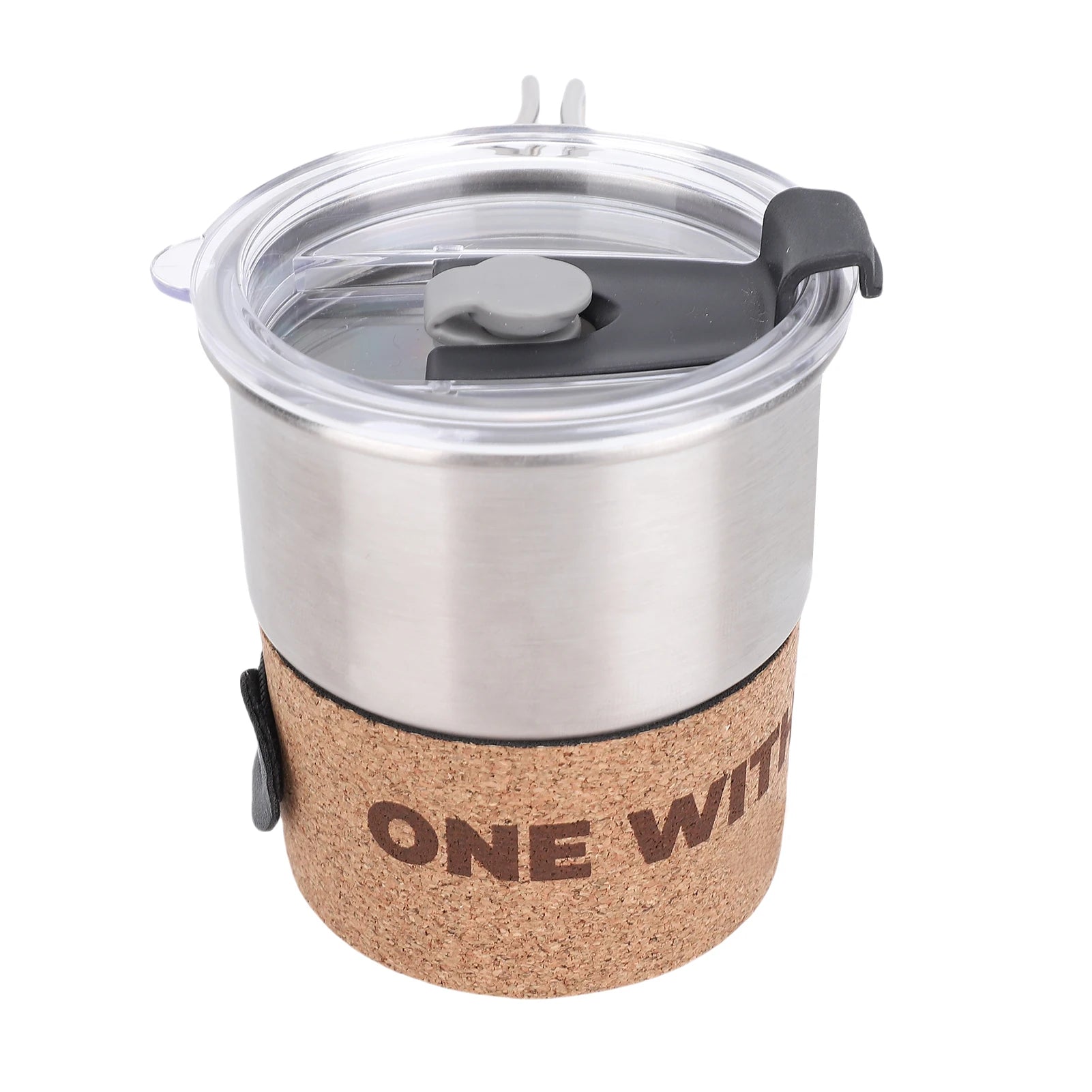 300ml Insulated Stainless Steel Camping Mug with Foldable Handle