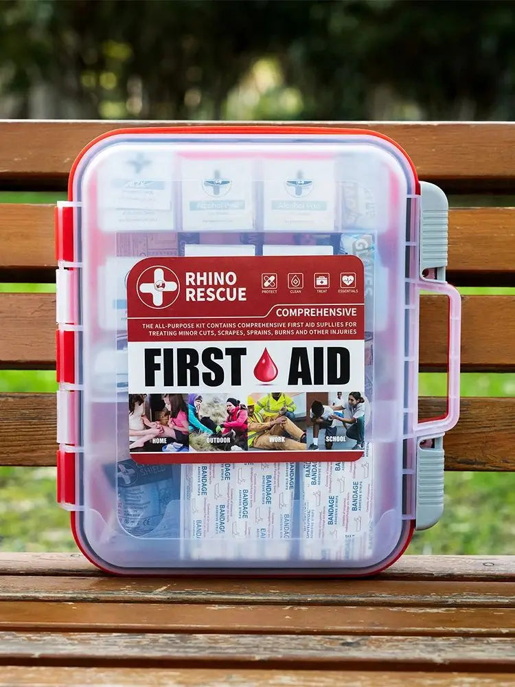 RHINO RESCUE 350-Piece First Aid Kit – OSHA-Compliant Professional Medical Kit for Home, Office & Emergency Use Trekker Essentials