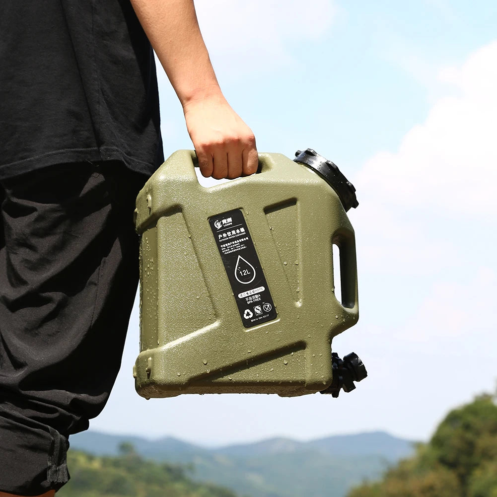 Large-Capacity Portable Water Container with Faucet for Camping and Outdoor Adventures