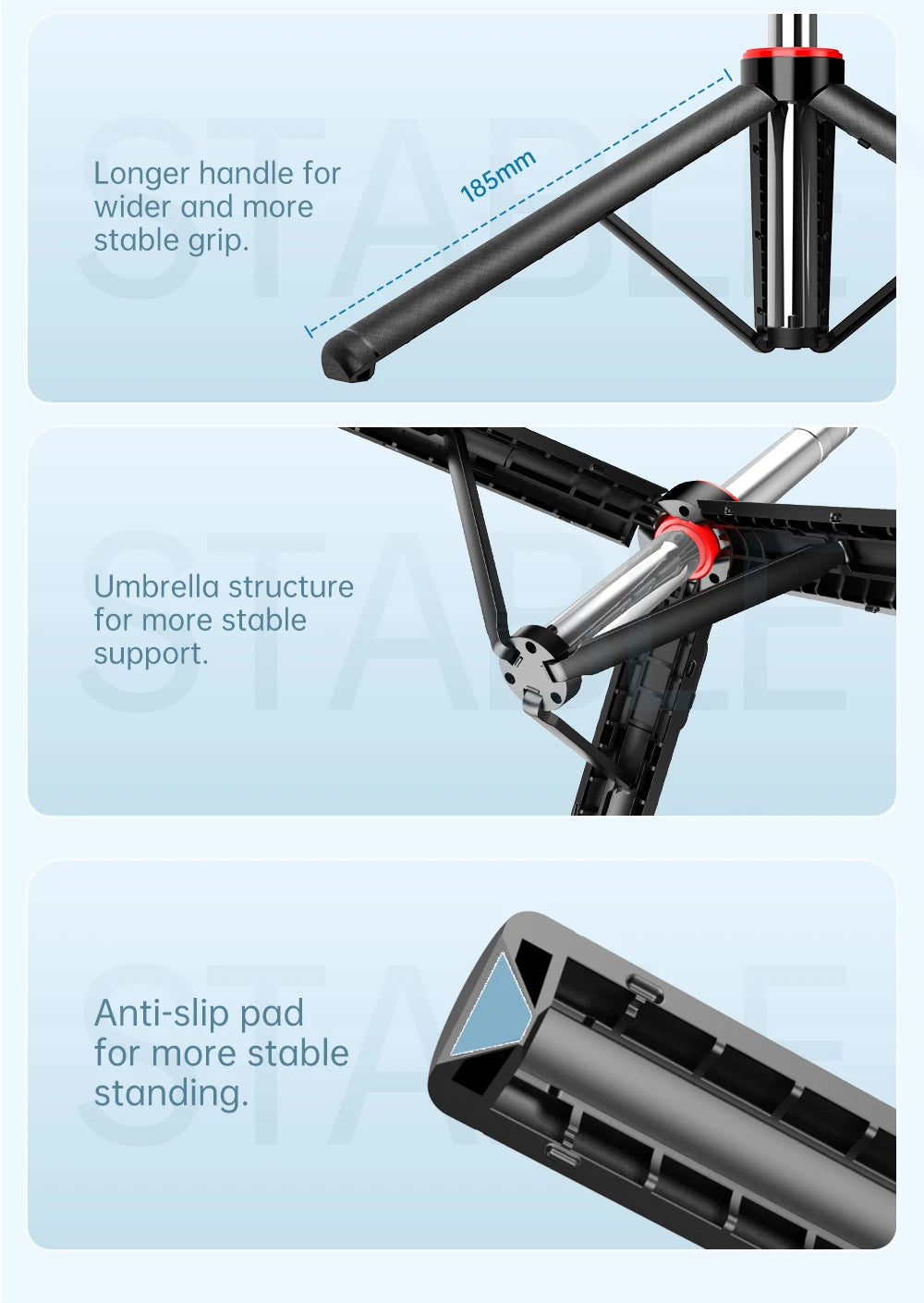 Portable Selfie Stick Tripod with Bluetooth Remote & 360° Phone Holder